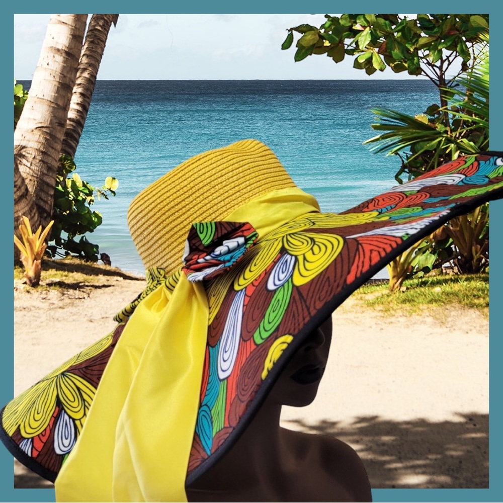 Vacation Handmade wide brim hat.